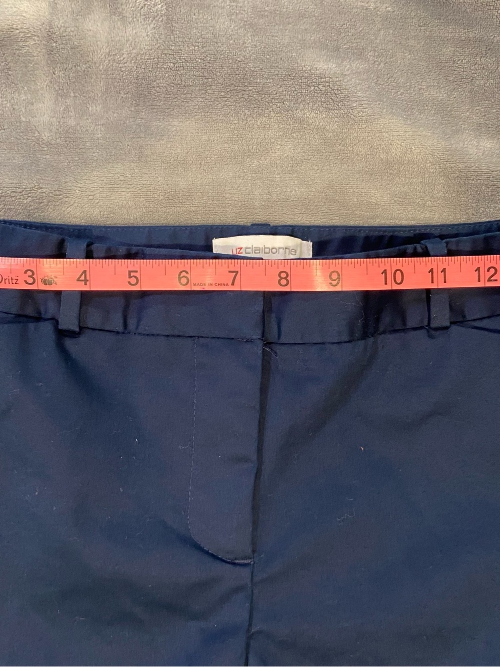 Lot of 2 Women's Liz Claiborne EMMA Ankle Pants Size 6P Navy Gray Mid Rise - Picture 11 of 14